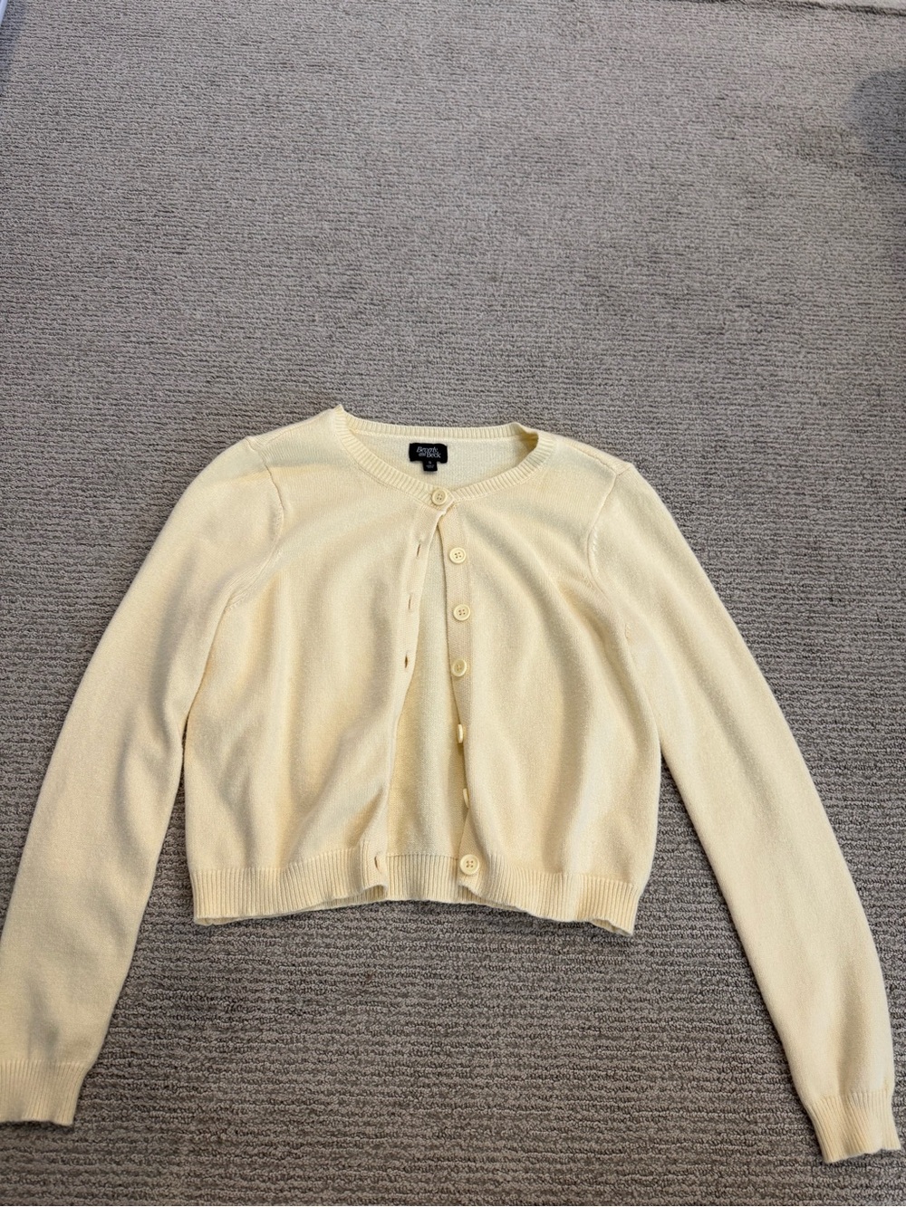 Yellow cardigan